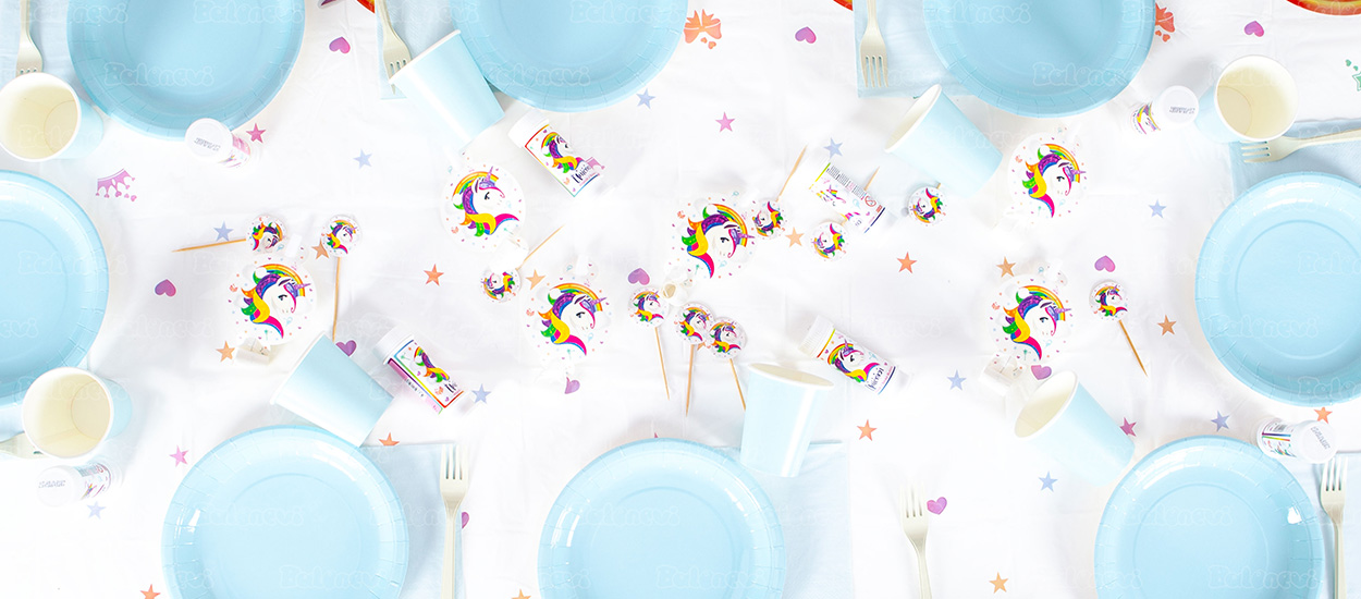 Rainbow Unicorn Party Set