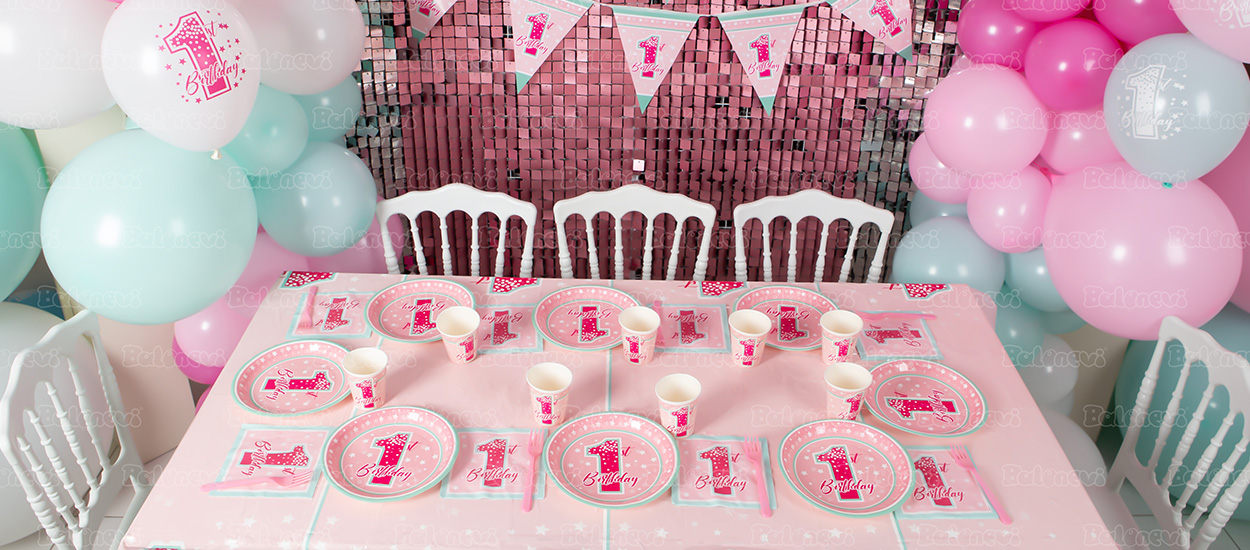 First Birthday Stars Girl Party Set