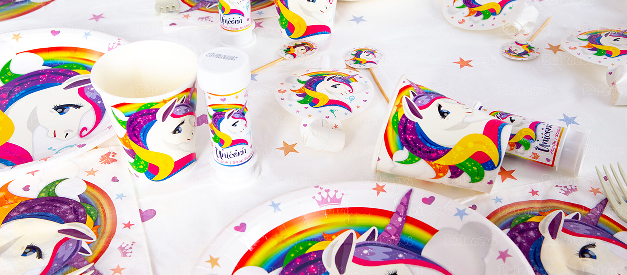 Rainbow Unicorn Parti Seti