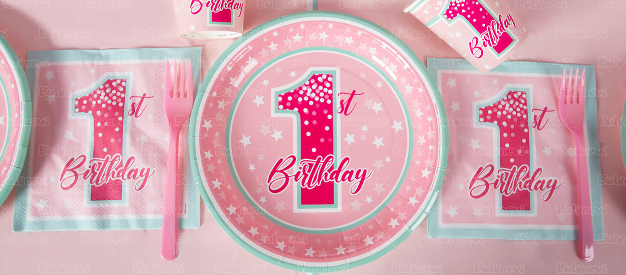 First Birthday Stars Girl Parti Seti