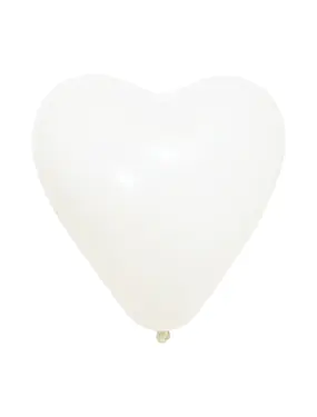 5" Pastel White Heart Shaped Balloon