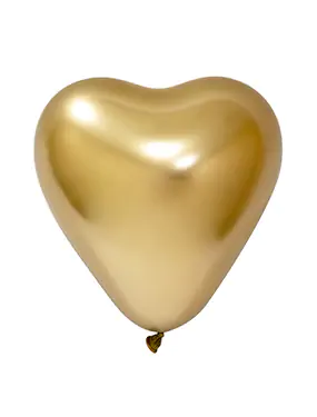 12" Krom Gold Heart Shaped Balloon